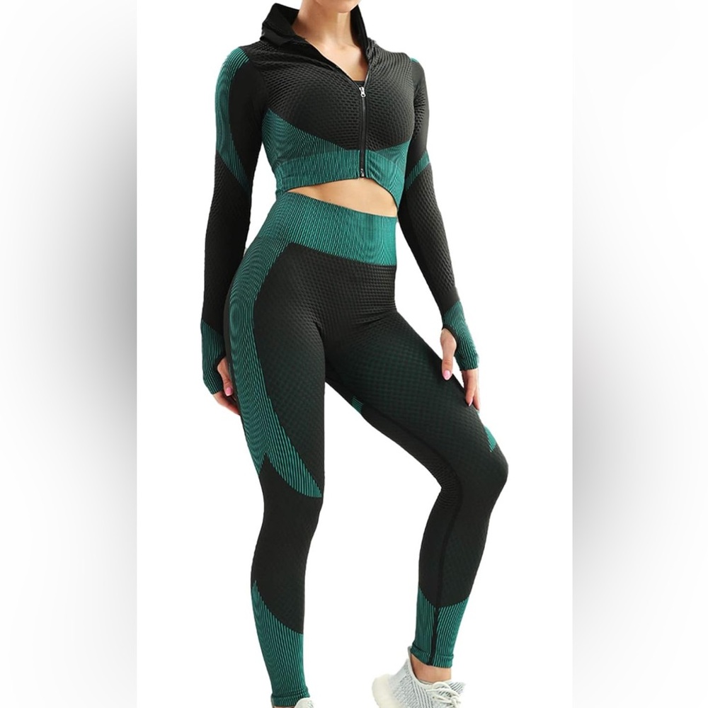 Two Piece Set for Women Long Sleeve Activewear Tracksuit Sweatsuit